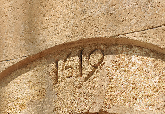 Stone from 1619 at Château Bonisson